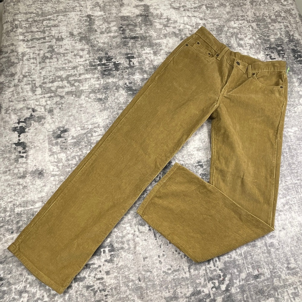 Levi's Strauss Mens 29x30 Corduroy Brown Straight Leg Cotton Workwear